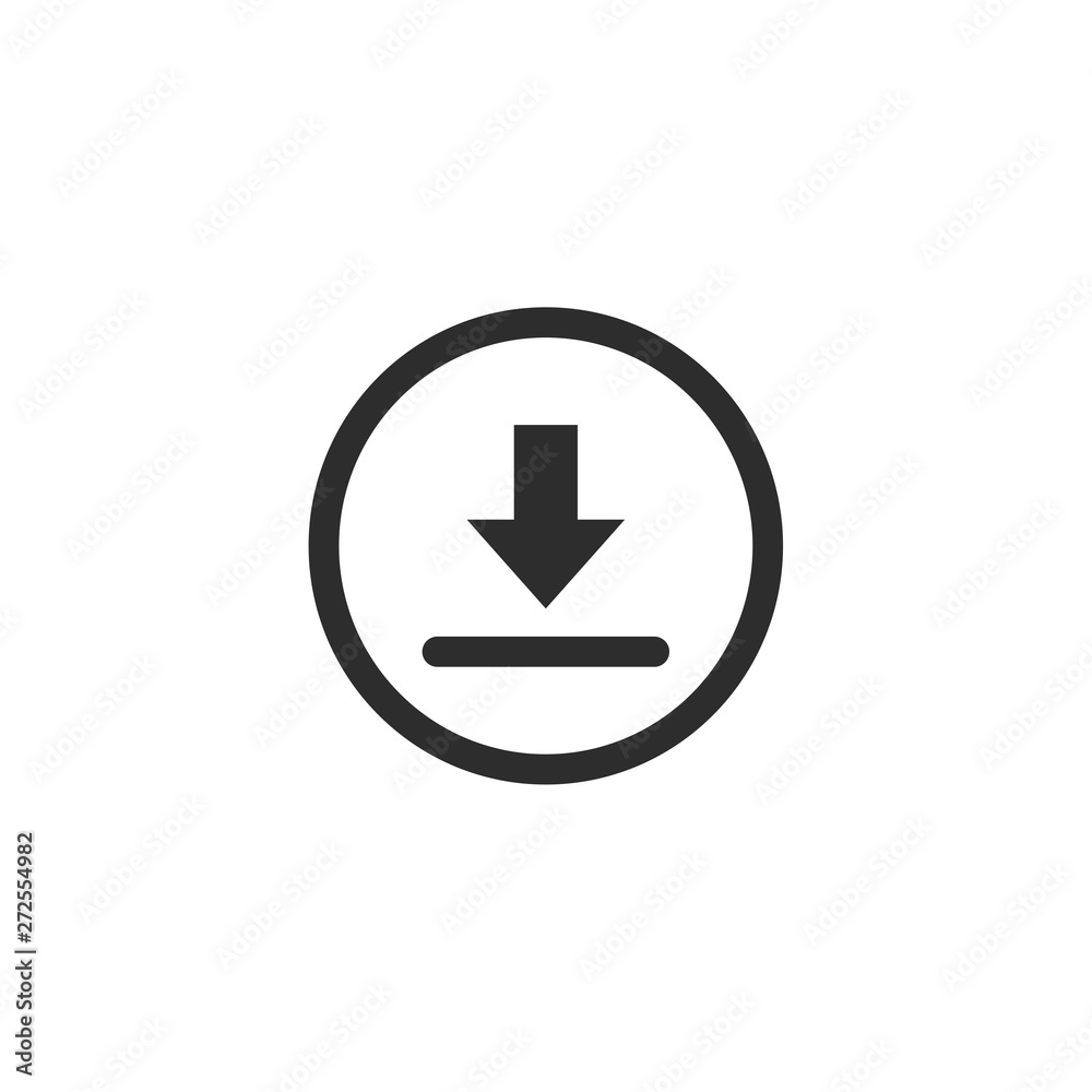 Poster download icon for creating button. bar and web app icons. download now symbol
