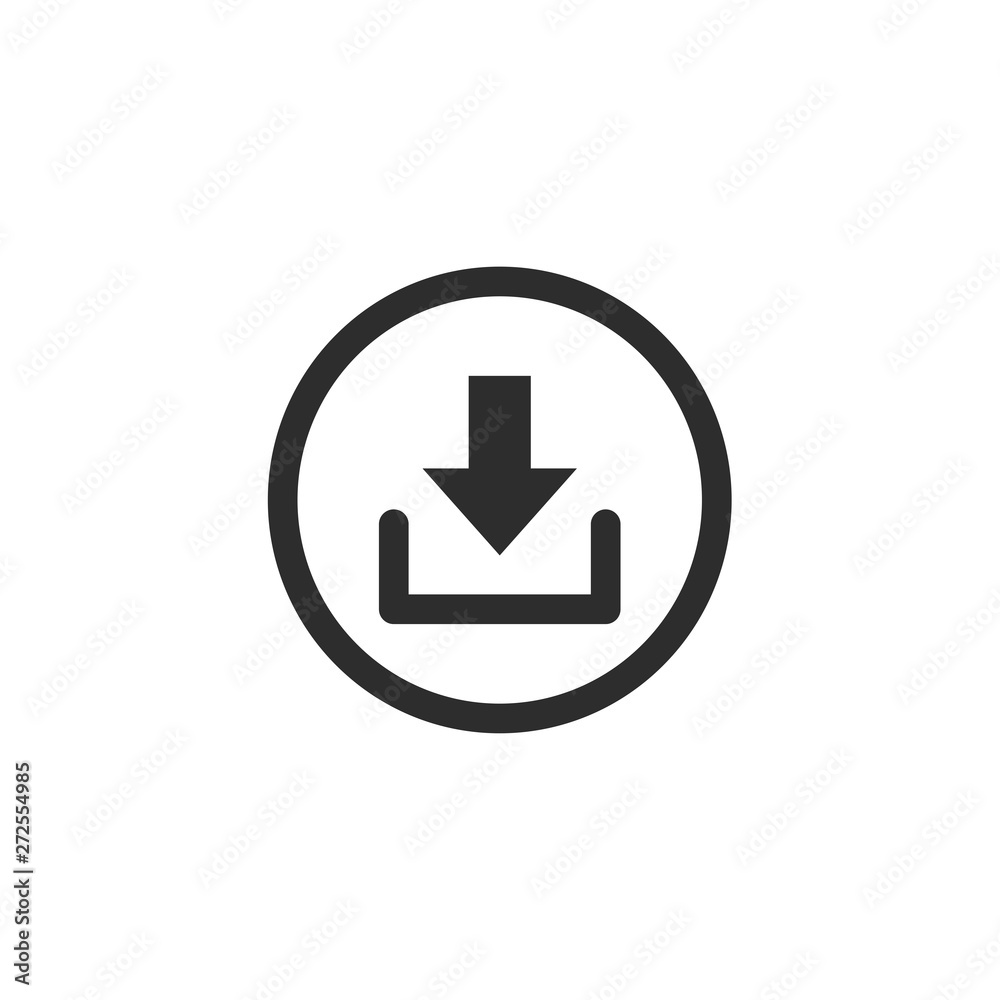 Poster download icon for creating button. bar and web app icons. download now symbol