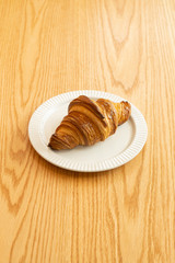 croissant, bread, meal, dessert. Topview.