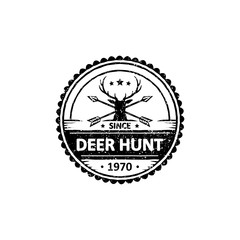 hunter sport badges, labels, emblems and logo
