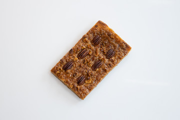 walnut pie, bread, meal, dessert Topview