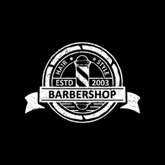 a vintage of barber shop badges, labels, emblems and logo design