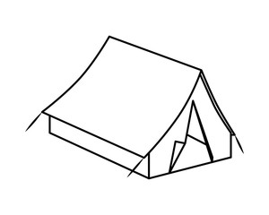 tent camping accessory isolated icon