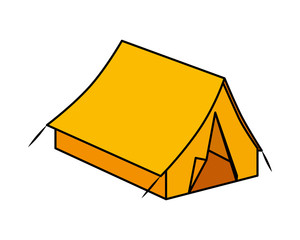 tent camping accessory isolated icon