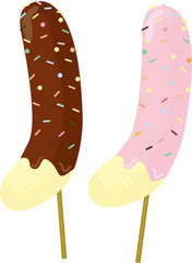 チョコバナナ　チョコ　イチゴ