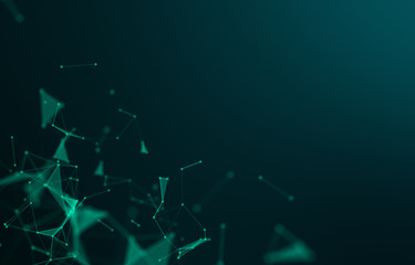 Abstract connection dots. Technology background. Network concept. 3d rendering - Illustration