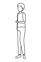 happy young man avatar character