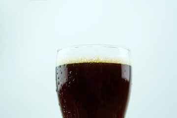 Full beer glass, A glass of cold beer macro photography, cool beer object