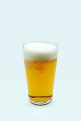Full beer glass, A glass of cold beer macro photography, cool beer object
