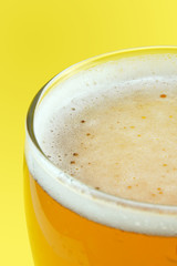 Full beer glass, A glass of cold beer macro photography, cool beer object