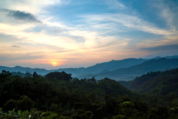 Fototapeta na wymiar When sun rise in Nanggung Bogor West Java Indonesia