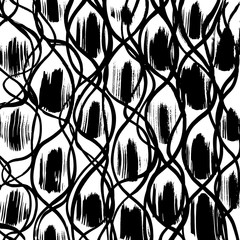 Brush grunge pattern. White and black vector.