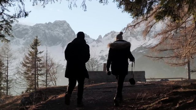 Driving and looking over the highest mountain pass in Slovenia of Vrsic. Triglav National Park, Julian Alps, Slovenia Trenta Valley