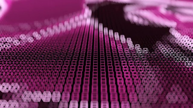 4K Abstract Visualization of Data Flow. Seamless loop.