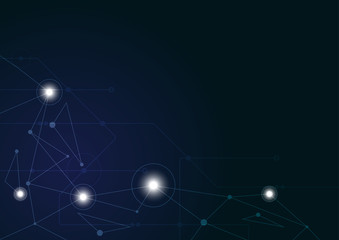 Fototapeta premium Abstract geometric connect lines and dots.Simple technology graphic background.Illustration Vector design Network and Connection concept.