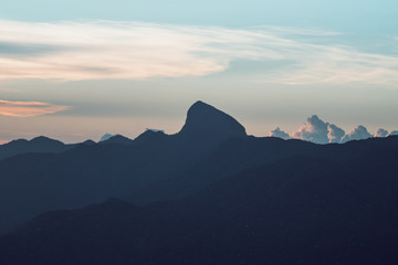 Beautiful sunset in the mountains of Petropolis, near Rio de janeiro, Brazil