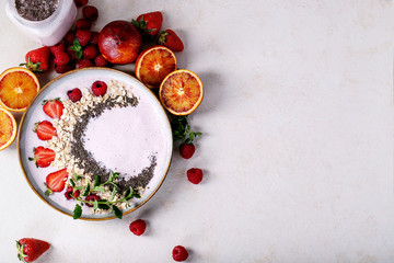 Strawberry smoothie bowl