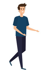 young and casual man character