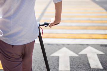 Eco friendly transport electro scooter city transport ride