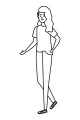 cute young woman avatar character