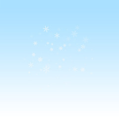 Sparse snowfall Christmas background. Subtle flyin