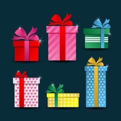 colorful gift box vector collections
