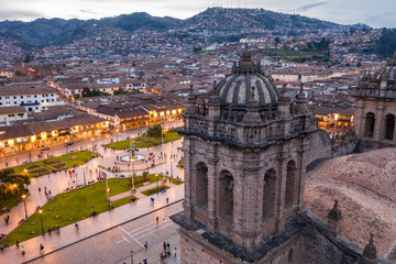 Cusco main square and cathedral