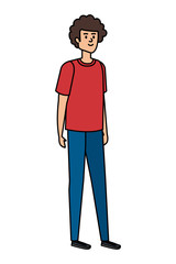 young and casual man character