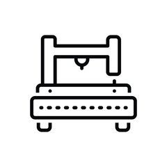 Black line icon for automobile machine