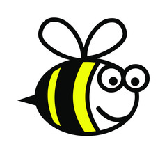 Bee Cartoon Vector Illustration