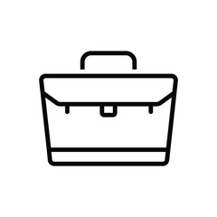 Black line icon for luggage briefcase