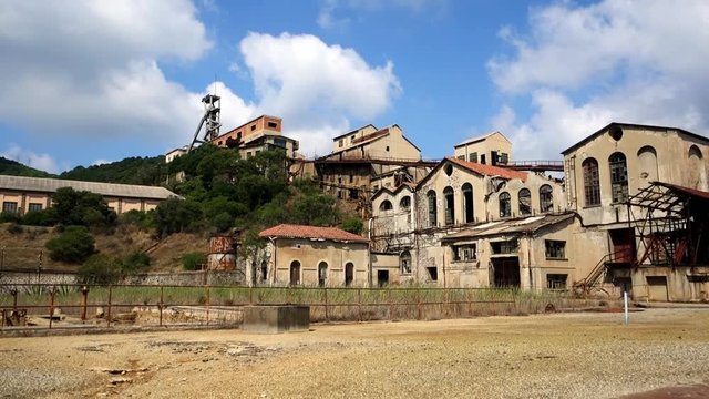 Industrial heritage of an old mine turned into a museum, Montevecchio, Sardaigna