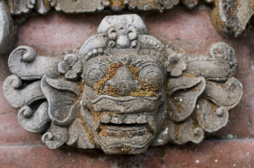 Beautiful stone Barong mask