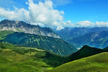 Fototapeta na wymiar Austrian Alps-view from the Latschatzkopf
