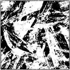 Grunge is black and white. Worn dark monochrome background. The texture of the old destroyed surface. Vector pattern of cracks and chips