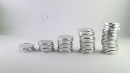 grow up coin illustration Isolated on white background