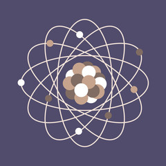 Atom structure. Science day. Education. Nuclear