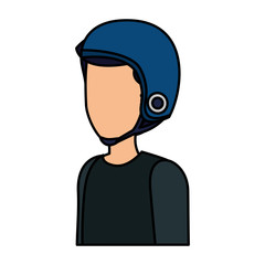 happy young man with climbing helmet