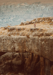 Natural bridge in Faraya Mount in Lebanon. Beautiful landscape.