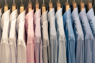 Long sleeve shirt for sales hang on clothes hanger in department stores...