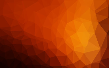 Dark Orange vector abstract mosaic background.