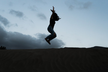 Young woman at holiday in Lanzarote