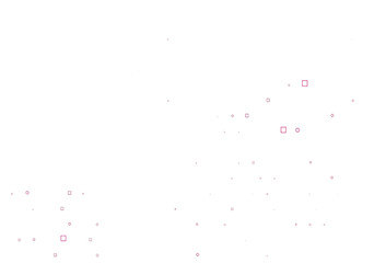 Light Pink vector background with circles, rectangles.