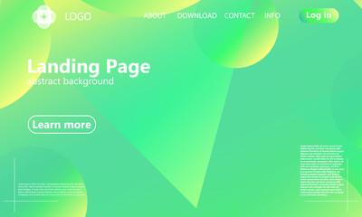 Website landing page. Geometric background.