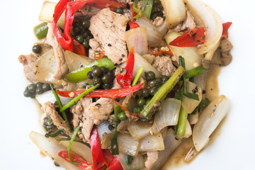 Pork Fried with Garlic and Black Pepper