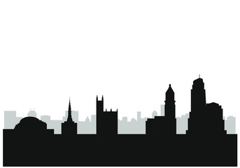 city skyline cincinnati in united states