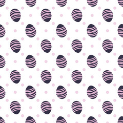 Seamless pattern with Easter eggs. Happy Easter.