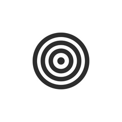 Target icon. Icon marketing target graphic design single icon vector illustration on white background. Target logo design inspiration