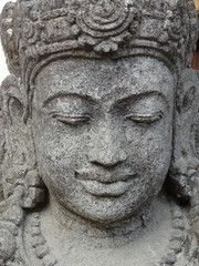 Fototapeta na wymiar Front view of a Buddha statue