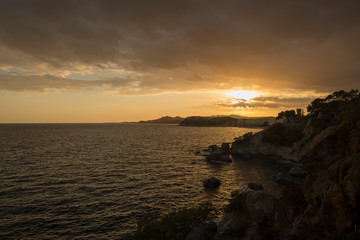 Sunset on the Ronda de Lloret de Mar path